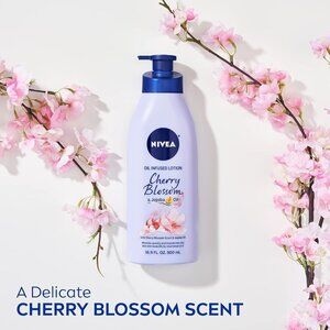 Nivea Oil Infused Cherry Blossom and Jojoba Oil Body Lotion 16.9 Fl Oz Bottle